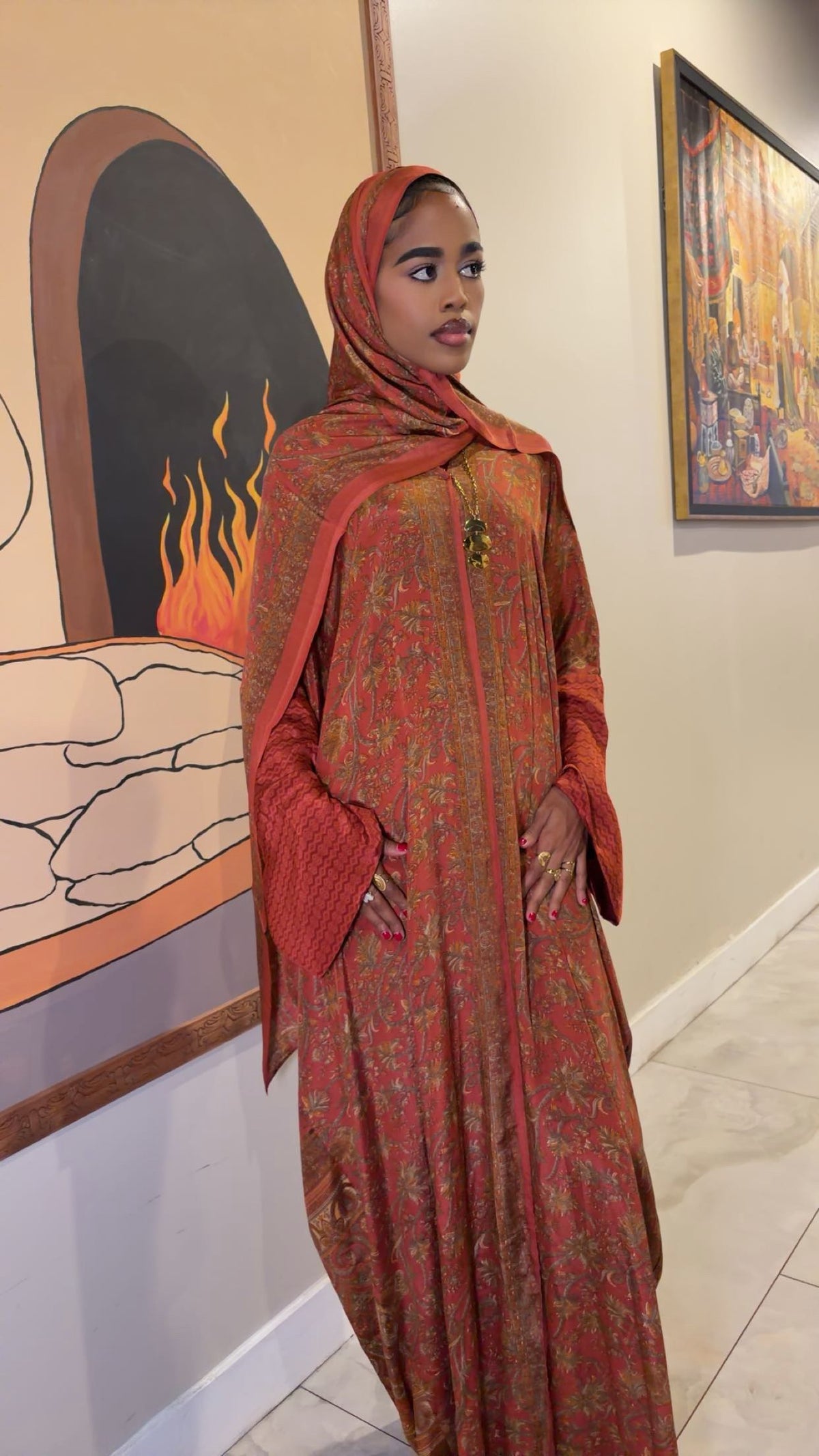 The saffron Abaya